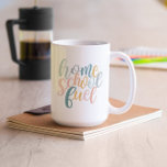 Homeschool Fuel Funny Homeschoolers Coffee Mug<br><div class="desc">Designed exclusively for the coffee-loving homeschool mom (we know who we are).  The quote reads "Homeschool Fuel" in stylish and colorful hand lettering.  Great gift for homeschool moms,   preferably stuffed with a bag of her favorite coffee.</div>