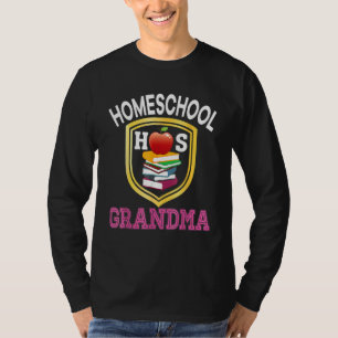 Homeschool Grandma Back To School Mom Dad Kid Stud T-Shirt