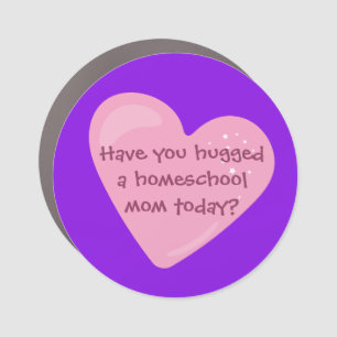 Homeschool hearts and hugs car magnet