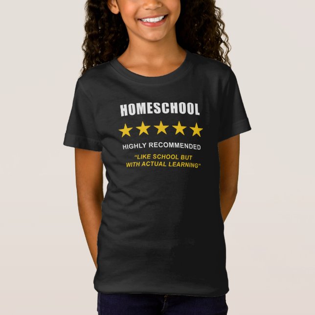 Homeschool – High Recommended: Funny Sarcastic  T-Shirt (Front)