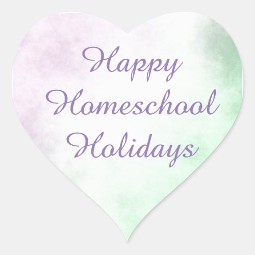 Homeschool Holidays Heart Heart Sticker