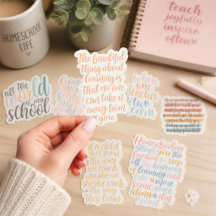 Homeschool Inspiring Quotes Sticker Sheet