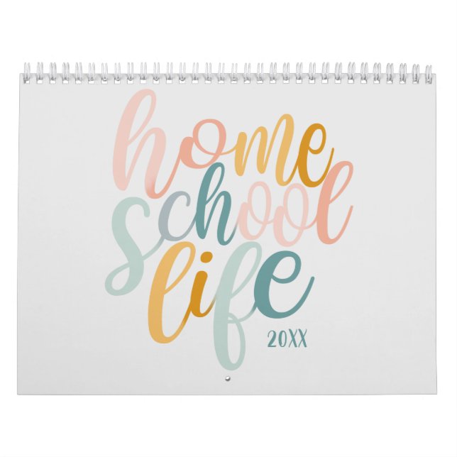Homeschool Life Pretty Quotes alt 2024 Calendar (Cover)
