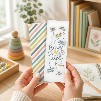 Homeschool Lifestyle Hand Lettered Bookmark