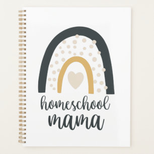 Homeschool Mama Boho Rainbow Heart Planner