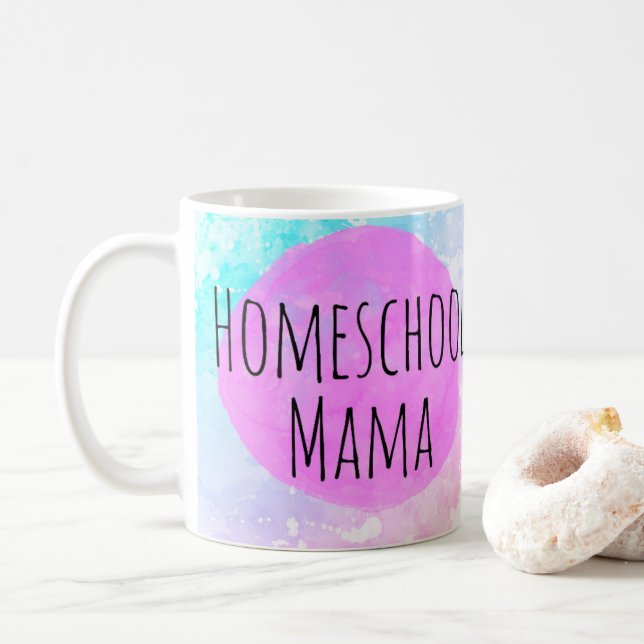 Homeschool Mama Funny Mom Coffee Mug (With Donut)
