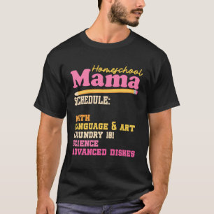 Homeschool Mama Home School Homeschooling Mom Moth T-Shirt
