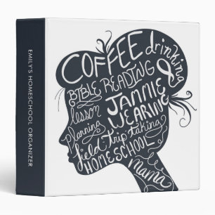 Homeschool Mama Personalized Organizer 3 Ring Binder