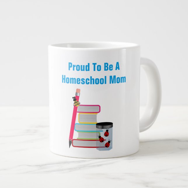 Homeschool Mom  - Jumbo Mug (Front Right)