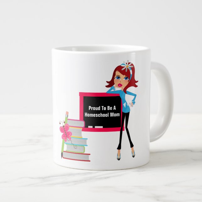 Homeschool Mom  - Jumbo Mug (Front Right)