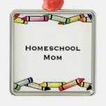 Homeschool Mom Metal Ornament