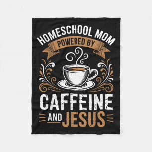 Homeschool Mom Powered Fleece Blanket