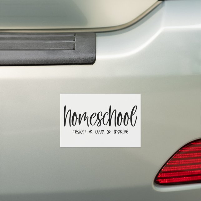 Homeschool Mom Teach Love Inspire Car Magnet (In Situ)