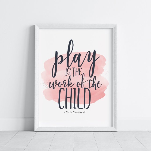 Homeschool Montessori Quote Watercolor Poster (Creator Uploaded)