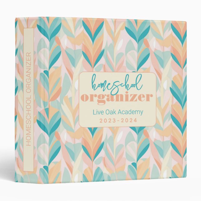 Homeschool Organizer Binder | Boho Pastels (Front/Spine)
