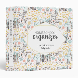 Homeschool Organizer Binder   Modern Florals