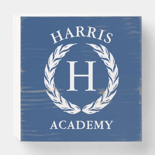 Homeschool personalized name custom monogram wooden box sign