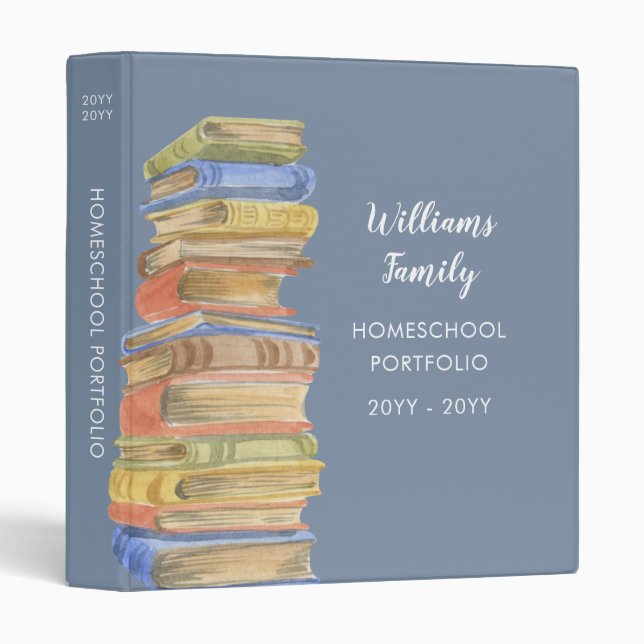 Homeschool Portfolio Organization Books  3 Ring Binder (Front/Spine)