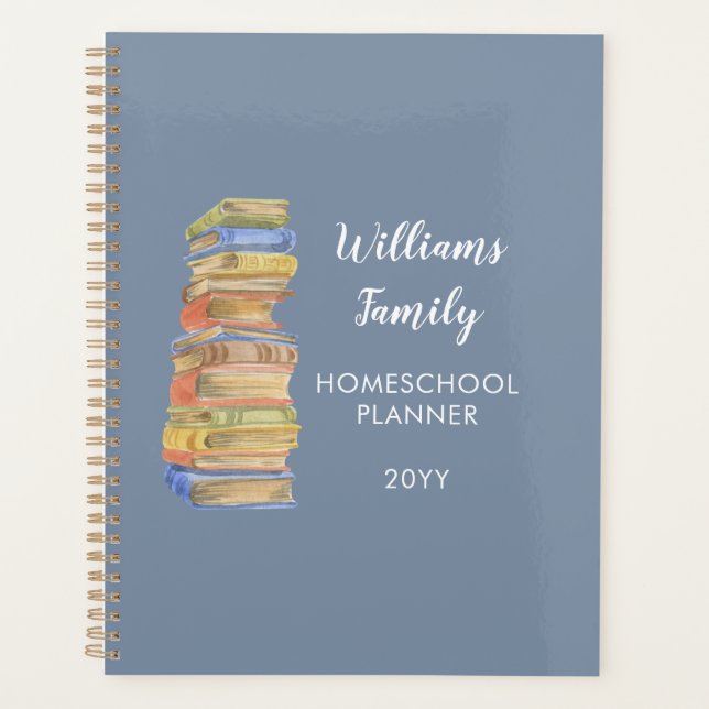 Homeschool Portfolio Organization Books Planner (Front)