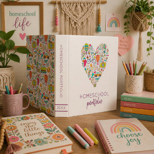 Homeschool Portfolio Organizer And Notebooking 3 Ring Binder