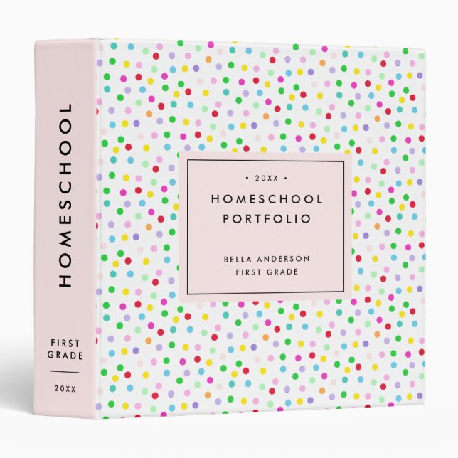 Homeschool Portfolio Organizer Binder (Front/Spine)