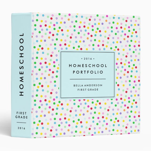 Homeschool Portfolio Organizer Binder (Front/Spine)