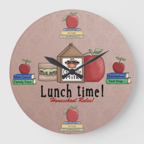 Homeschool Rules Wall Clock