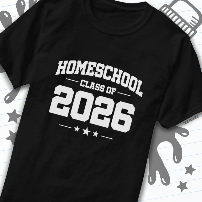 Homeschool Senior Class of 2026 Graduation T-Shirt (Creator Uploaded)