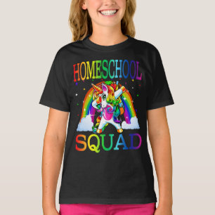 Homeschool Squad Unicorn Back To School T-Shirt