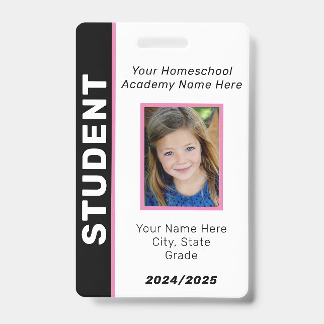 Homeschool Student ID Badge (Front)