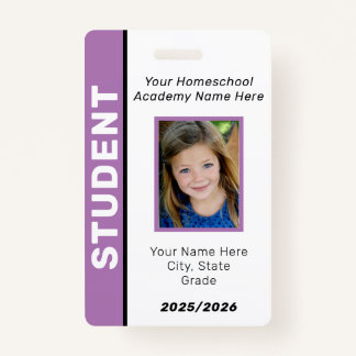 Homeschool Student ID Badge