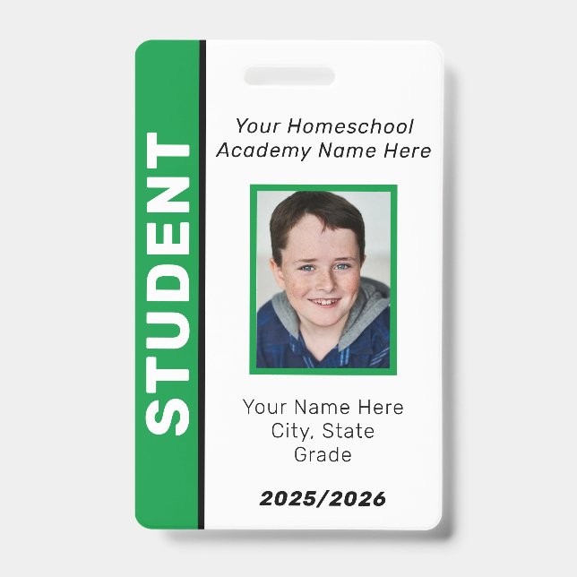 Homeschool Student ID Badge (Front)