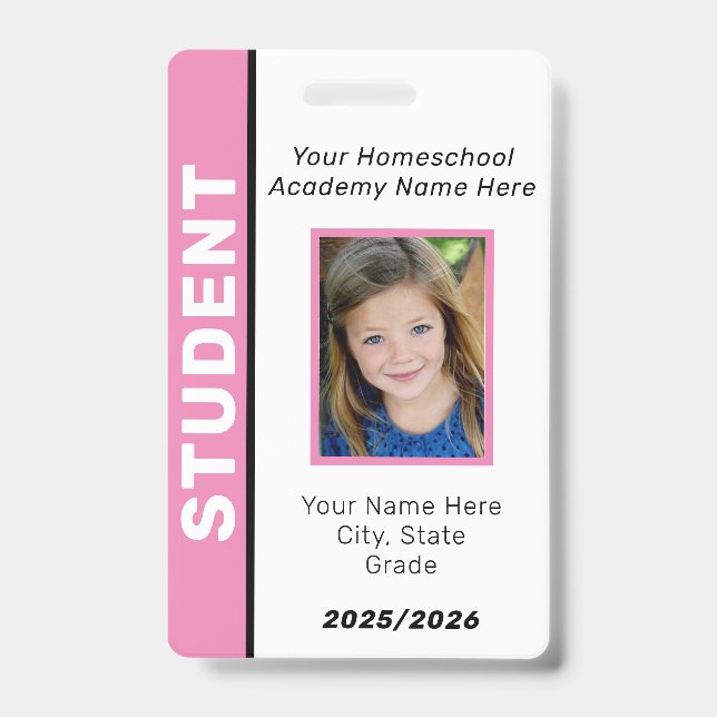 Homeschool Student ID Badge (Front)