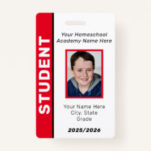 Homeschool Student ID Badge