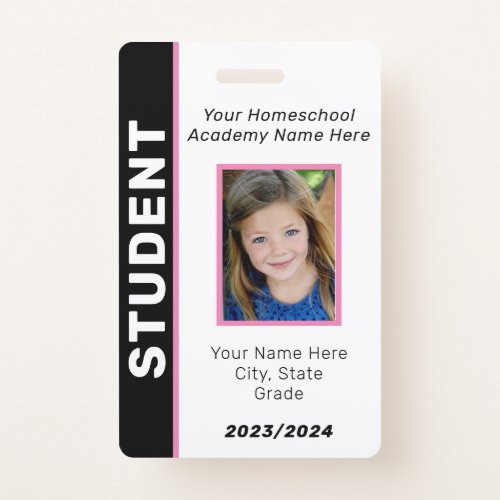 Homeschool Student ID Badge