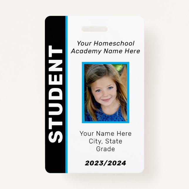 Homeschool Student ID Badge (Front)