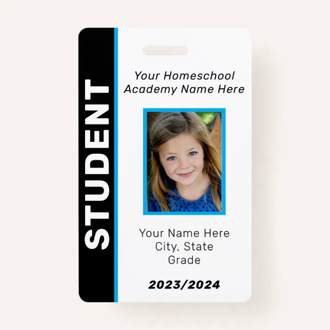 Homeschool Student ID Badge Zazzle