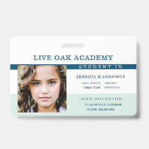 Homeschool Student ID Badge   Classic Blue