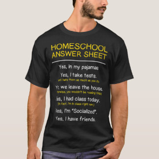 Homeschool Student Kids funny study at home  T-Shirt