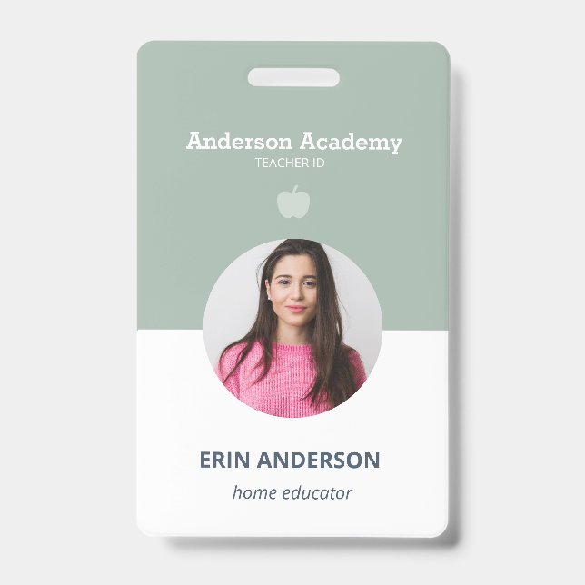 Homeschool Student or Teacher Parent Photo ID Badge (Front)