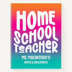 Homeschool Teacher Colorful Gradient Notebook