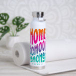 Homeschool Teacher Colorful Gradient Text Water Bottle<br><div class="desc">Hey Homeschool Teachers! Keep hydrated during the day with our “Homeschool Teacher”gradient typography design water bottle which you can personalize with your name. This would make a great gift for Appreciation Week or anytime of the year. If you have questions or requests regarding this design, please contact us via the...</div>