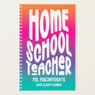 Homeschool Teacher Colorful Ombre Planner