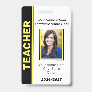 Homeschool Teacher ID Badge