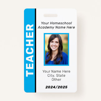 Homeschool Teacher ID Badge
