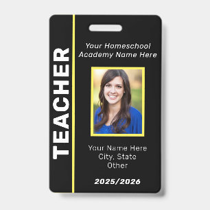 Homeschool Teacher ID Badge