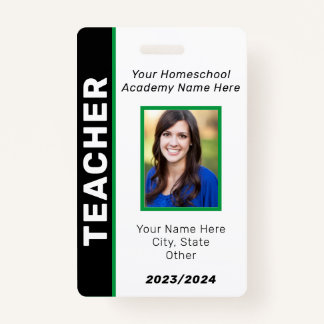 Homeschool Teacher ID Badge