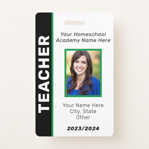 Homeschool Teacher ID Badge