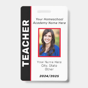 Homeschool Teacher ID Badge