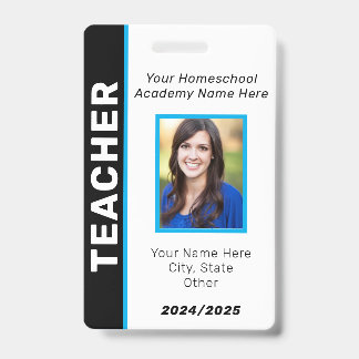 Homeschool Teacher ID Badge